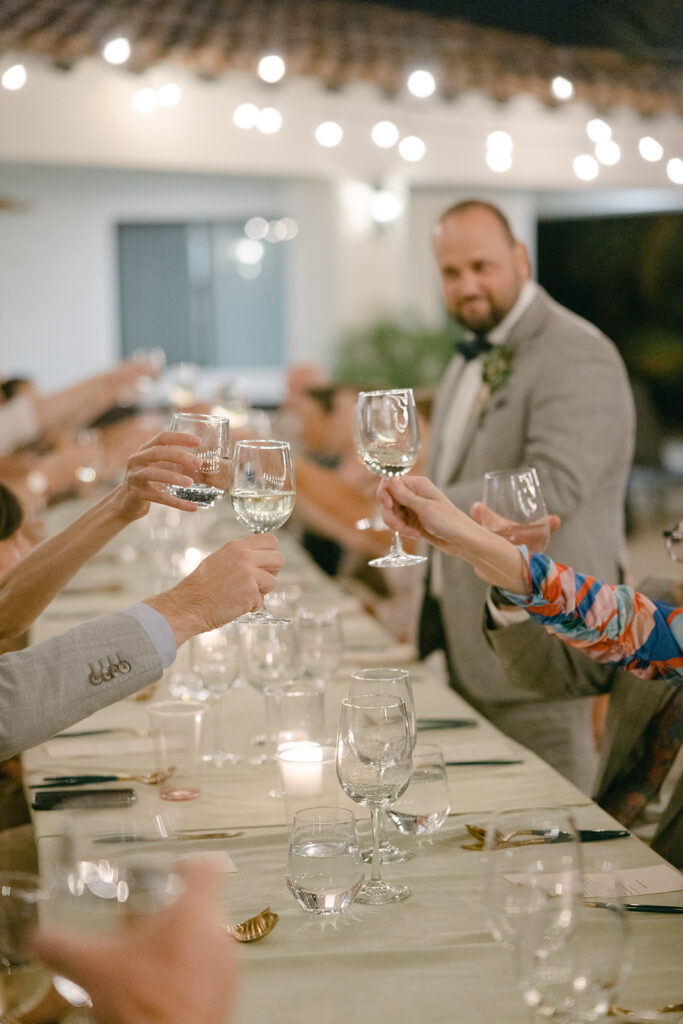 A final toast for day 1 of Cameron + Rick's wedding